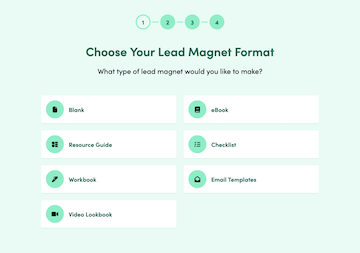 Choose the format of your lead magnet